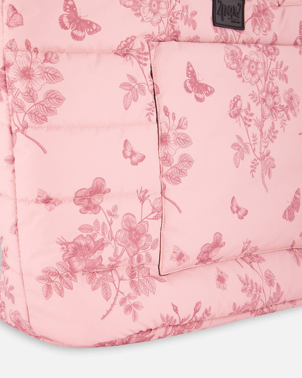 Changing Tote Printed Watercolor Roses Accessories Deux par Deux