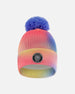 Cable Knit Hat Printed Watercolor Multicolor Winter Accessories Deux par Deux