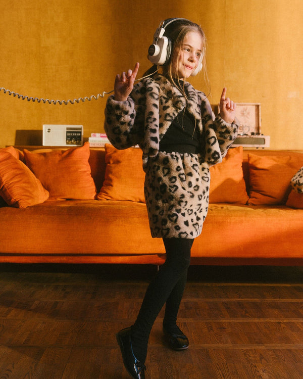 Tonal Jacquard Tights Black Accessories Deux par Deux