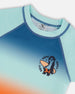 Short Sleeve Rashguard Navy Blue, Turquoise, And Orange - G30NB10_000