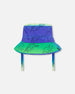 Printed Beach Hat Vibrant Blue And Green Dino - G30NBC_000