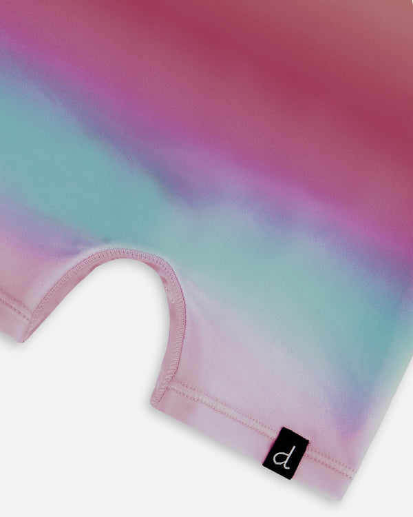 Long Sleeve One-Piece Rashguard Pink, Orange, And Turquoise - G30NG50_000