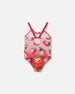 Printed One-Piece Swimsuit Pink Gradient Strawberry - G30NG51_000