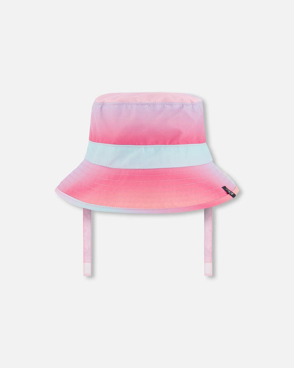 Printed Beach Sun Hat Pink, Orange, And Turquoise - G30NGC_000