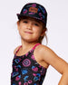 Printed Cap Black And Blue And Pink Items - G30VGC_051