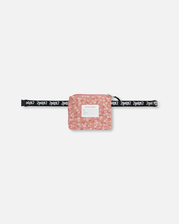 Printed Packable Windbreaker Small White Flowers On Pale Pink - G30W48_006