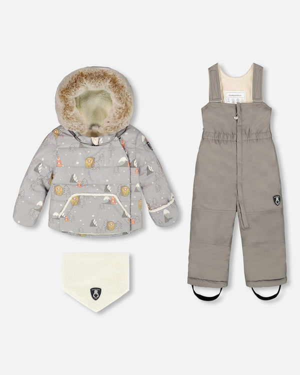 Two-Piece Baby Snug Snowsuit Gray - H10A501_149