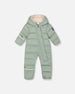 One-Piece Baby Cloud Compressible Snowsuit Designed For Car Seat Sage Green - H10B700_340
