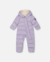 Combinaison de neige compressible BABY CLOUD conçue pour siège d’auto gris violacé