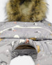 One-Piece Baby Snug Snowsuit Designed For Car Seat Gray Bear Print - H10B701_004