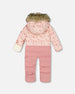One-Piece Baby Snug Snowsuit Designed For Car Seat Pink Mini Flowers - H10B701_005