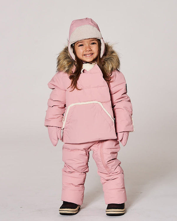 One-Piece Baby Snug Snowsuit Designed For Car Seat Pink - H10B701_637