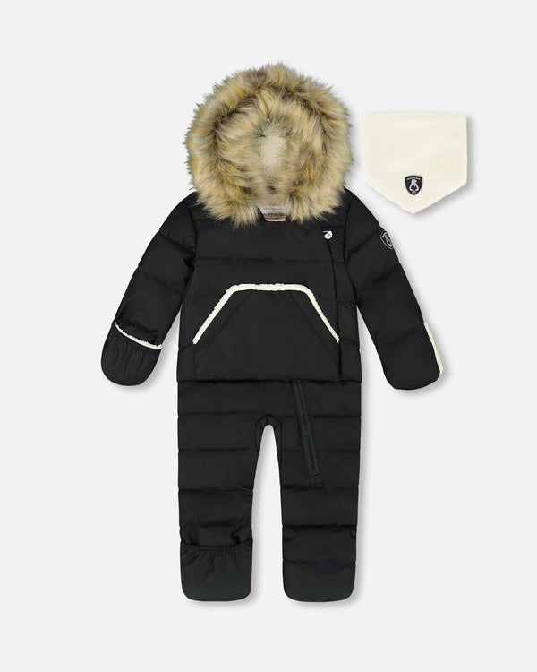 One-Piece Baby Snug Snowsuit Designed For Car Seat Black - H10B701_999