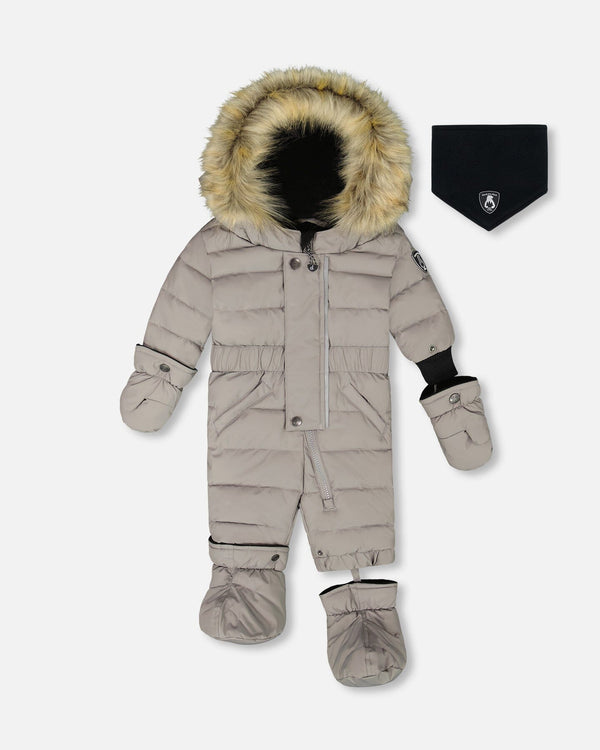 One-Piece Baby Original Puffy Snowsuit Gray - H10B702_149