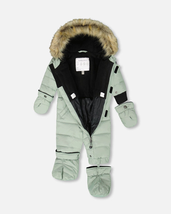 One-Piece Baby Original Puffy Snowsuit Sage Green - H10B702_340