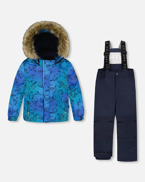 Two-Piece Discover Snowsuit Navy Blue - H10DB40_479