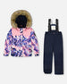 Two-Piece Discover Snowsuit With Printed Jacket Navy Blue - H10DG80_479