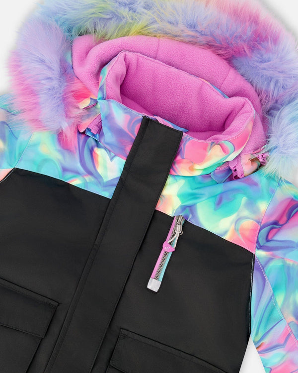 Two-Piece Play Snowsuit Rainbow Heart Print - H10EG87_017