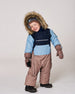 One-Piece Baby Play Snowsuit Designed For Car Seat Taupe - H10PBB75_907
