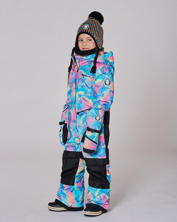 One-Piece Play Snowsuit Rainbow Heart Print - H10PG70_017