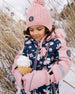 One-Piece Play Snowsuit Navy Flower Print - H10PG71_016