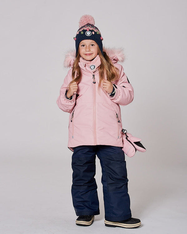 Two-Piece Play Snowsuit Navy Blue And Pink - H10PG83_479