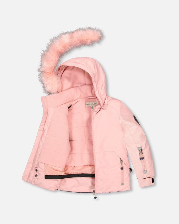 Two-Piece Play Snowsuit Navy Blue And Pink - H10PG83_479