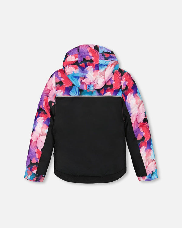 Two-Piece Play Snowsuit Black Butterfly Print - H10PG88_010