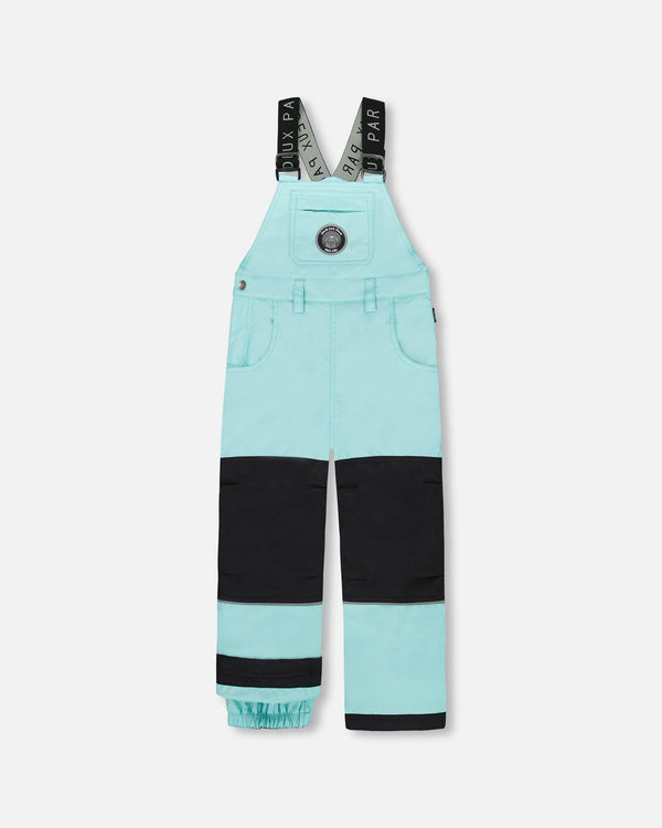 Solid Play Overall Snow Bib Turquoise Blue - H10T220_407