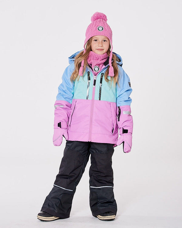 Two-Piece Teknik Snowsuit With Colorblocked Jacket And Solid Pant Black - H10TG93_999