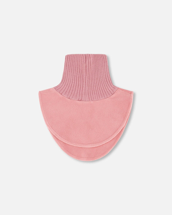 Polar Fleece And Knit Neckwarmer Dusty Pink - H10XCOL_637