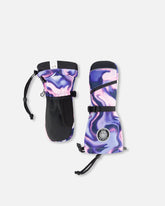 Mitaines d’hiver TEKNIK imprimé marbré rose et bleu