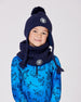 Lined Winter Hat With Pompom Navy Blue - H10XT1_479