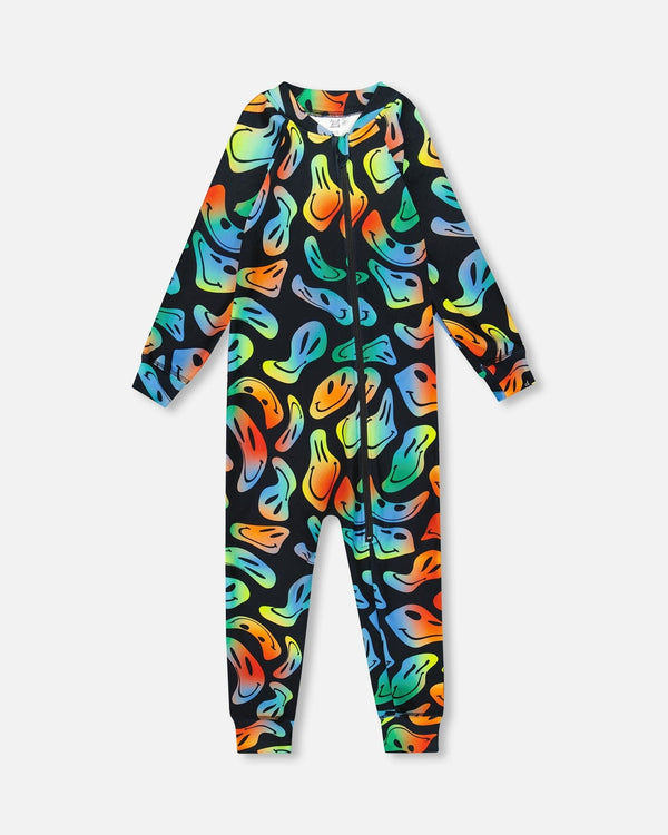 One-Piece Thermal Underwear Smiley Face Boy - H10Y700_033