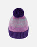 Lined Knit Pompom Hat Purple And Pink - H10Z16_000