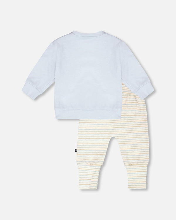 Organic Cotton Pant And Top Set Light Blue - H20C10_193