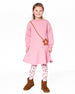 Knit Tights Light Pink With Flowers - H20GT_604