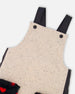 Glittering French Terry Overall Dress Beige And Black - H20H40_000