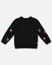 Knit Sweater Black With Dalmatian And Hearts - H20HT71_999