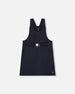 Milano Jumper Dress Navy Blue With Buckle Detail - H20I40_484