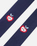 Knit Tights Navy Blue With Apples - H20IT_484