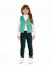 Stretch Velour Rib Treggings Dark Green - H20J20_548