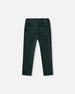 Stretch Velour Rib Treggings Dark Green - H20J20_548
