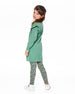 Leggings Green With Flower Print - H20J60_073