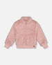 Faux Fur Jacquard Jacket Dusty Pink - H20K53_650