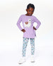Super Soft Brushed Jersey Tunic Purple With Lama - H20M76_593