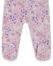 One-Piece Organic Cotton Pajama Lilac Cat Print - H20PA40US_008