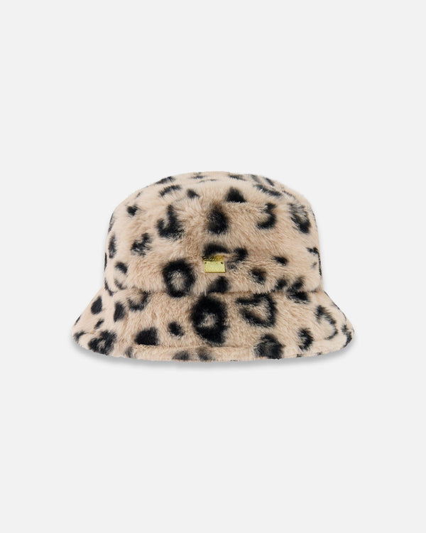 Printed Fake Fur Bucket Hat - H20QH_000