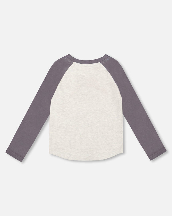Raglan Sleeve Organic Cotton Jersey Tee Light Heather Gray - H20T66_195
