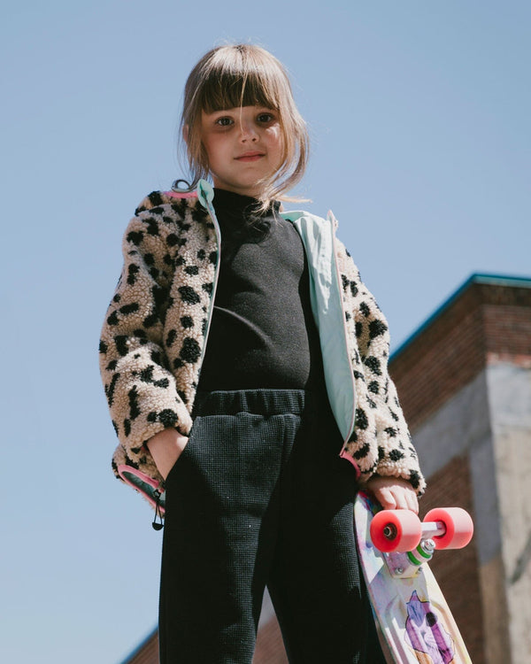 Reversible Mid-Season Sherpa Jacket Leopard - H20W65_296